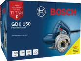 Serra de mármore Bosch GDC 150 para corte a seco.