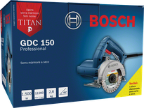Serra de mármore Bosch GDC 150 para corte a seco.