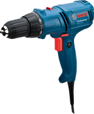 Furadeira elétrica azul.