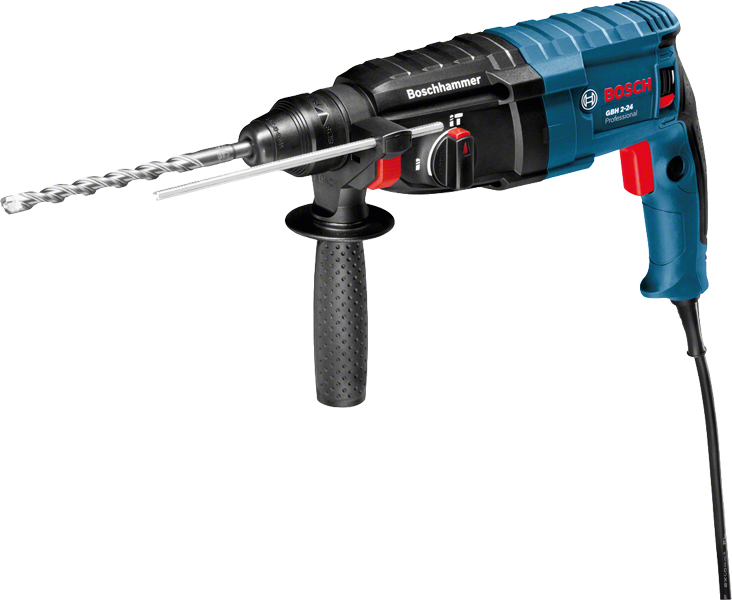 Furadeira de martelo rotativa elétrica.