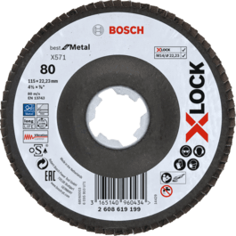 Discos Flap X571 Best for Metal X-LOCK, versão angulada