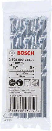 Pacote de brocas para alvenaria Bosch CYL-1 10 mm 3/8″.