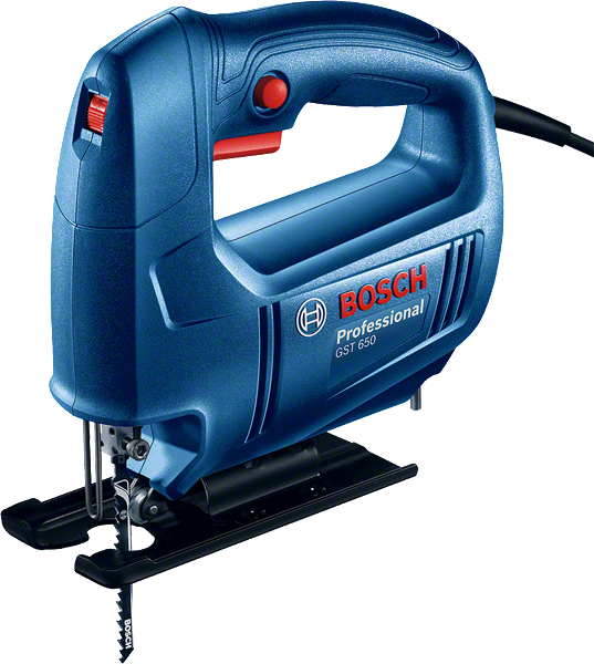 Serra tico-tico Bosch GST 650 para cortar madeira e alumínio.