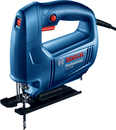 Serra tico-tico Bosch GST 650 para cortar madeira e alumínio.