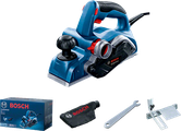Plaina elétrica Bosch GHO 700 com acessórios.