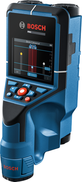Scanner de parede Bosch D-Tect 200 C com visor colorido.