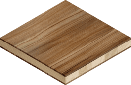 Placa de madeira maciça para móveis