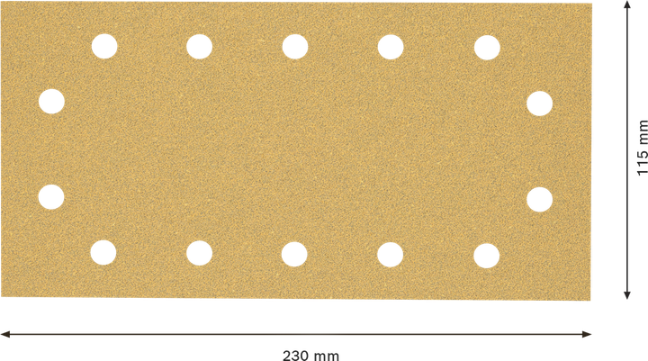 Lixa Bosch EXPERT C470 115x230mm 14 furos.
