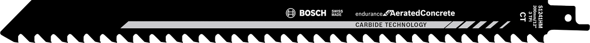Lâmina de serra Bosch Endurance para concreto aerado com dentes de carboneto.