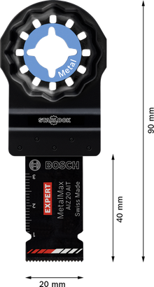 Lâmina multiferramenta Bosch EXPERT MetalMax para corte de metal.