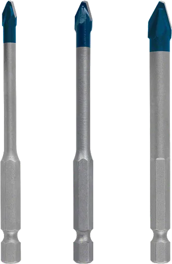 Conjunto de 3 brocas Bosch EXPERT para cerâmica dura HEX-9.