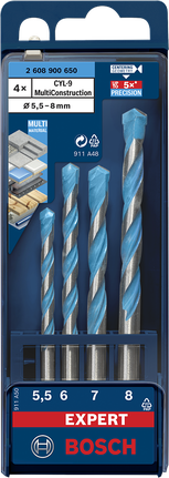 Conjunto de brocas Bosch MultiConstruction 5,5–8 mm.