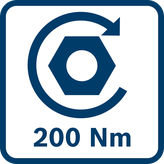 Parafusadeira de impacto sem fio Bosch GDX 18V-200, bateria ProCORE.