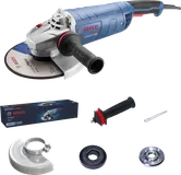 Esmerilhadeira angular Bosch GWS 28-230 com acessórios.