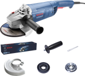 Esmerilhadeira angular Bosch GWS 2200-180 com acessórios.