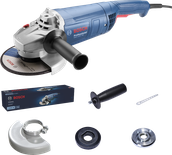 Esmerilhadeira angular Bosch GWS 2200-180 com acessórios.