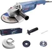 Esmerilhadeira angular Bosch GWS 2200-230 com acessórios.