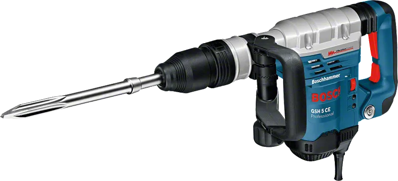 Martelo de demolição Bosch GSH 5 CE, controle de vibração.