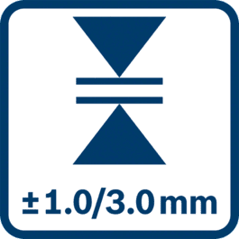 Precisão de medição de ± 1,0/3,0 mm 