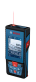 Medidor a laser Bosch GLM 100-25 C com exibição digital de distância.