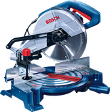Serra de esquadria Bosch GCM 10 X com lâmina de 254 mm.