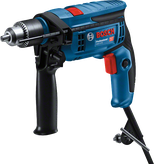 Furadeira de impacto com fio Bosch GSB 13 RE com cabo lateral.