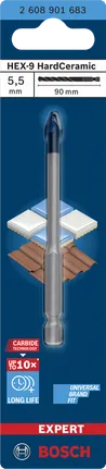 Broca Bosch HEX-9 HardCeramic 5,5×90 mm.