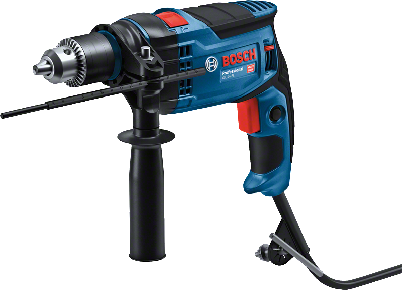 Furadeira de impacto Bosch GSB 16RE com empunhadura lateral.