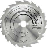 Lâmina de serra circular Bosch Speedline Wood para corte de madeira.