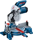 Serra de esquadria Bosch GCM 254 com guia de ângulo preciso.