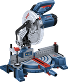 Serra de esquadria Bosch GCM 254 com guia de ângulo preciso.