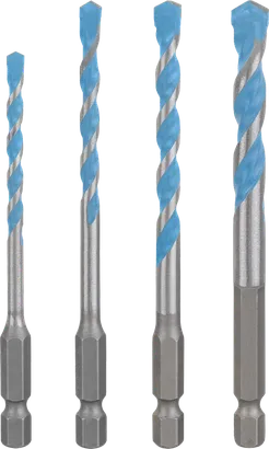 Conjunto de brocas multiuso Bosch EXPERT HEX-9 para construção, 4 peças.