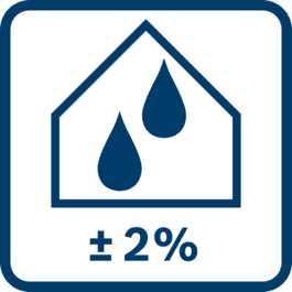 Precisão da medição de umidade do ar ± 2% mais desvio dependendo do uso