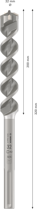 Broca de martelo Bosch PRO SDS max-4 32 x 200 x 320 mm.