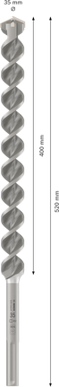 Broca de martelo Bosch SDS max-4 35x400x520 mm.