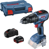Conjunto de furadeira sem fio Bosch com bateria de 18 V e estojo.
