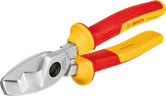 Tesoura de cabo Bosch VDE de 200 mm com cabos isolados.