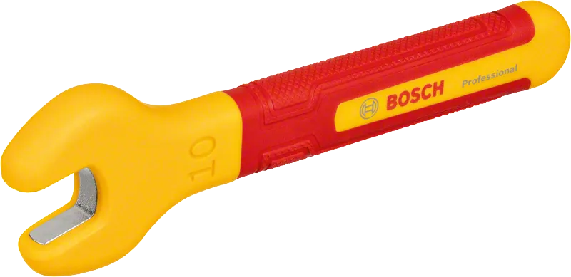 Chave inglesa isolada Bosch 10 mm VDE para trabalhos elétricos.