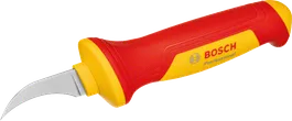 Conjunto de ferramentas manuais Bosch VDE, faca com cabo isolado.