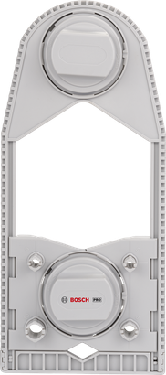 Guia central da serra copo Bosch PRO Tile PC Plus para perfuração precisa.