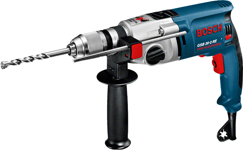 Furadeira de impacto Bosch GSB 20-2 RE com cabo lateral.