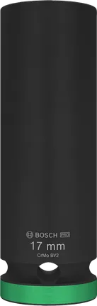 Soquete de impacto Bosch PRO de 1/2" e 17 mm de profundidade.