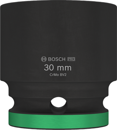 Soquete de impacto Bosch PRO de 30 mm com chave de fenda de 1/2 polegada.
