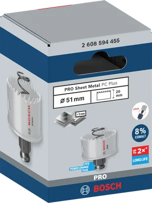 Serra copo Bosch 51 mm PRO para chapa metálica.