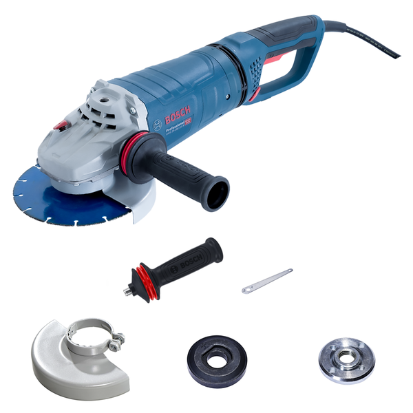 Esmerilhadeira angular Bosch GWS 25-180 LVI com acessórios.
