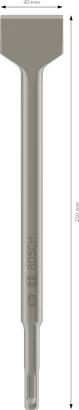 Cinzel tipo pá Bosch PRO SDS plus-4C 40x250 mm.