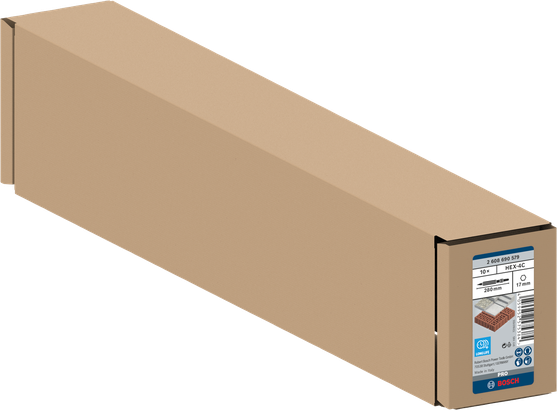 Cinzel pontiagudo Bosch PRO HEX-4C 17 mm 10 peças.