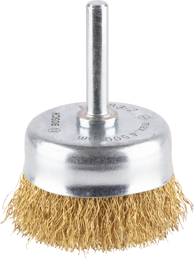 Escova de limpeza tipo copo Bosch PRO Multi Material, revestida em latão.