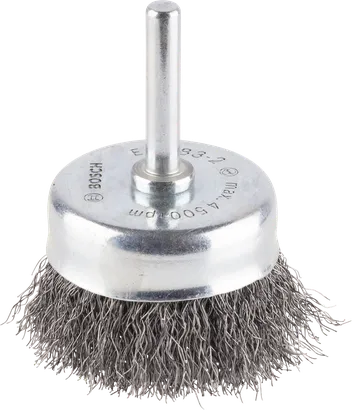 Escova tipo copo Bosch PRO Metal Clean, fio ondulado de 50 mm.
