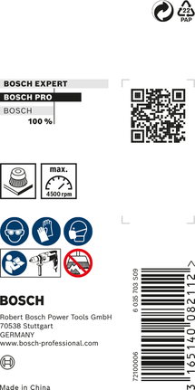 Escova de limpeza Bosch PRO Multi Material com copo de 50 x 1 mm.